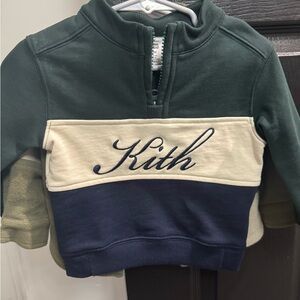 Kith Kids Green and Navy Sweatshirt
